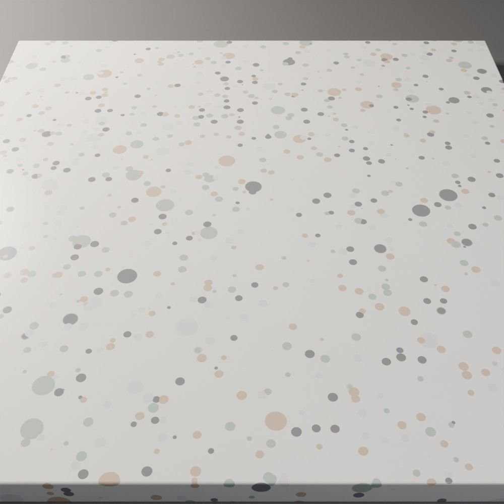 Materialmuster Terrazzo: Zementgebunden, geschliffen